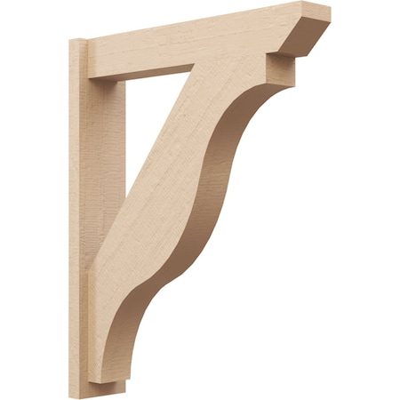 Ekena Millwork 5 1/2-in W x 26-in D x 32-in H Funston Slat Rough Cedar Woodgrain TimberThane Outlooker, Primed Tan OUTUR055X26X32FST24RCPR